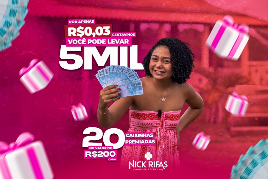 #1 EDIÇÃO R$0,03 CENTAVOS PARA R$5000,00 MIL NO PIX